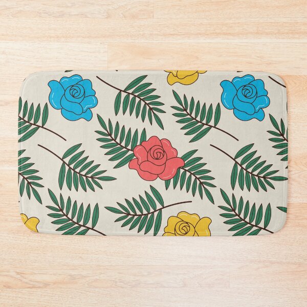 Item preview, Red Blue and Yellow Roses Flower Pattern - Greenery Natural Leaves Pattern designed and sold by Millusti.