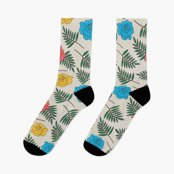 Item preview, Red Blue and Yellow Roses Flower Pattern - Greenery Natural Leaves Pattern designed and sold by Millusti.