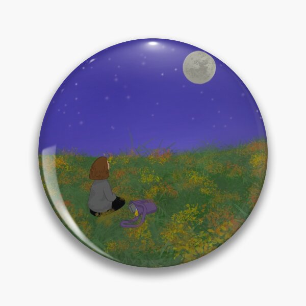 Item preview, Girl Sitting in a Grassy Field Under a Starry Sky designed and sold by Zoey Stein.