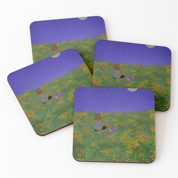 Item preview, Girl Sitting in a Grassy Field Under a Starry Sky designed and sold by Zoey Stein.