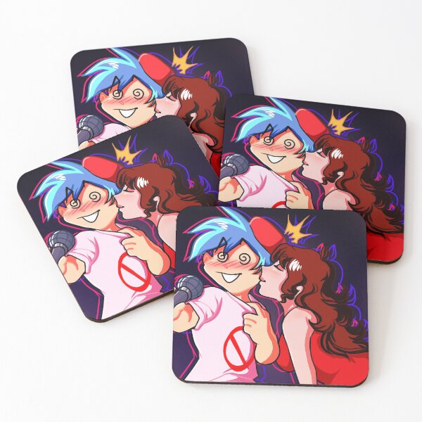 Item preview, FNF boyfriend kisses designed and sold by AaMouse.