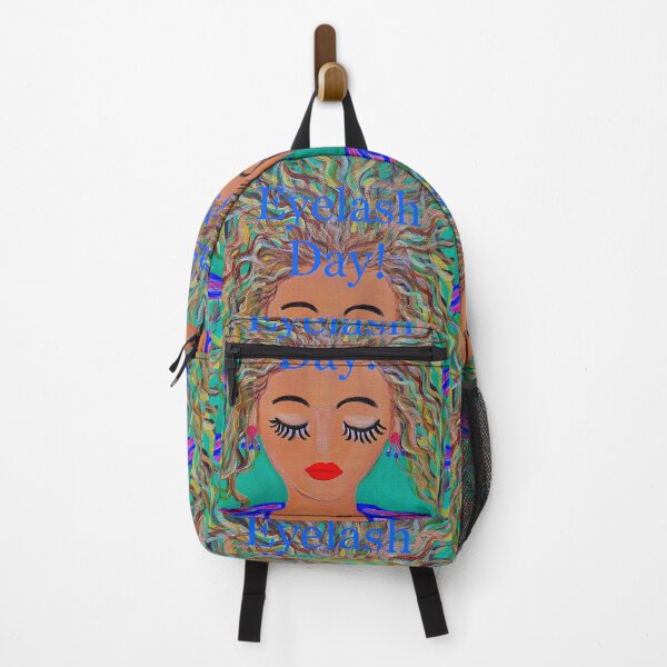 Item preview, ,iarthappy. tracey jacobson, eyelash day, cosmetic bag designed and sold by tracey jacobson.