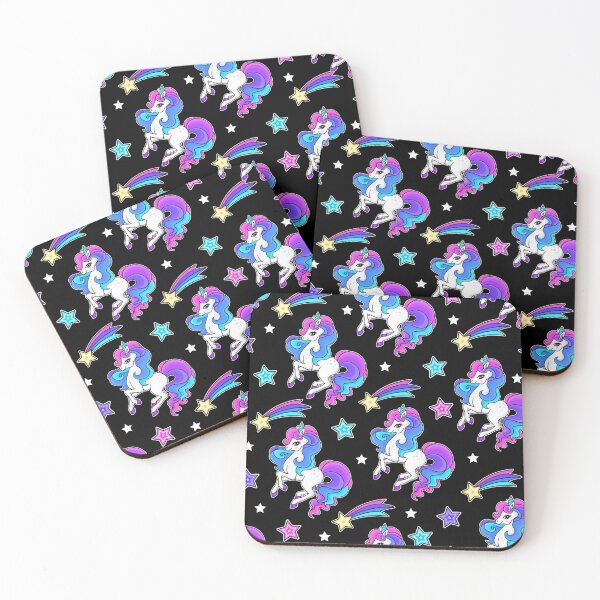 Item preview, Unicorn on a black background designed and sold by FlossieShop96.