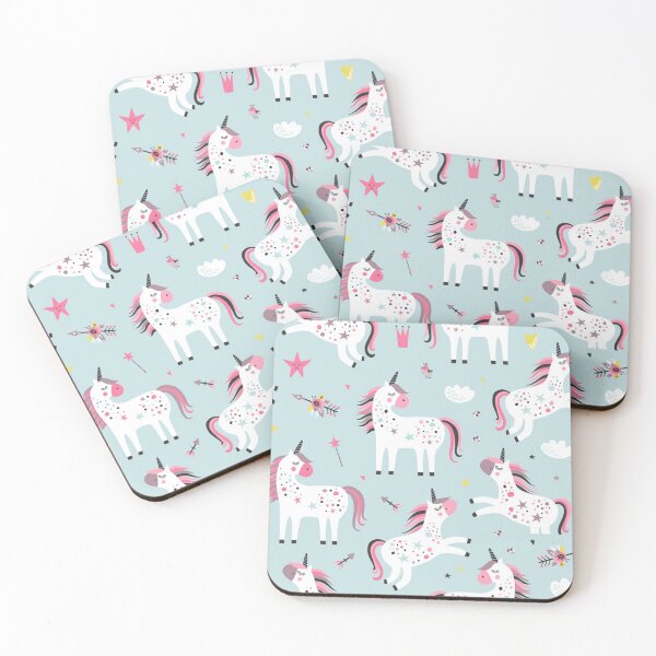 Item preview, Seamless pattern with unicorns designed and sold by FlossieShop96.