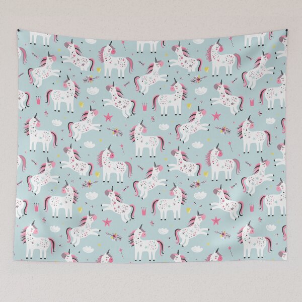 Item preview, Seamless pattern with unicorns designed and sold by FlossieShop96.