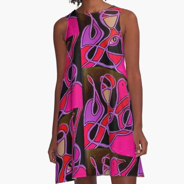 Pink Ladybird A-Line Dress