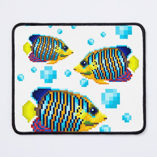Item preview, Pixelated Colorful Marine Angelfish designed and sold by HopeDetour.