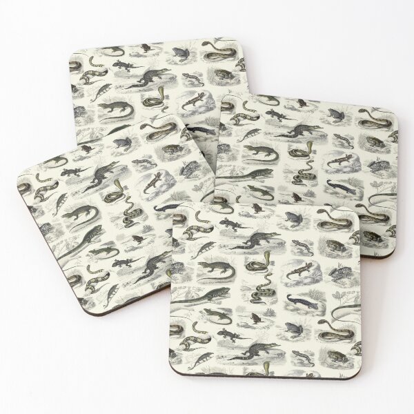 Item preview, Antique Black & White Toile Reptiles & Amphibians designed and sold by famousblue.