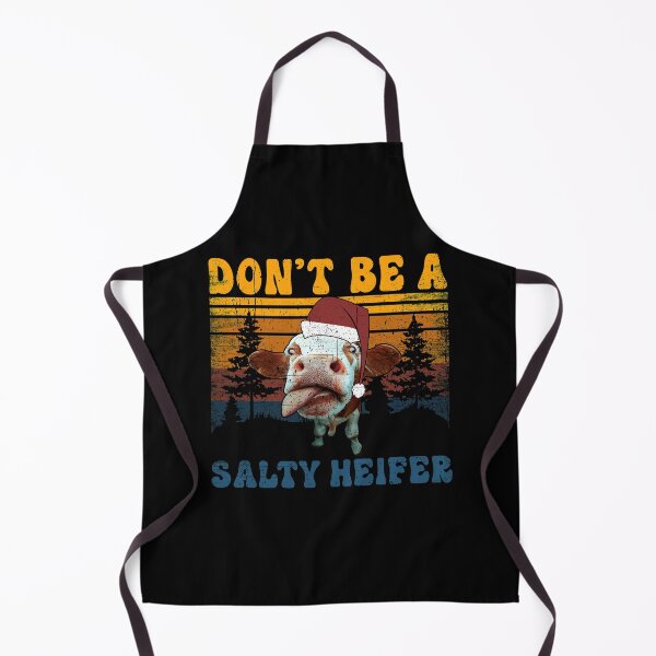 Item preview, Don't Be a Salty Heifer Funny Cow Licking tongue Vintage Sunset designed and sold by Dolphin Graphic.
