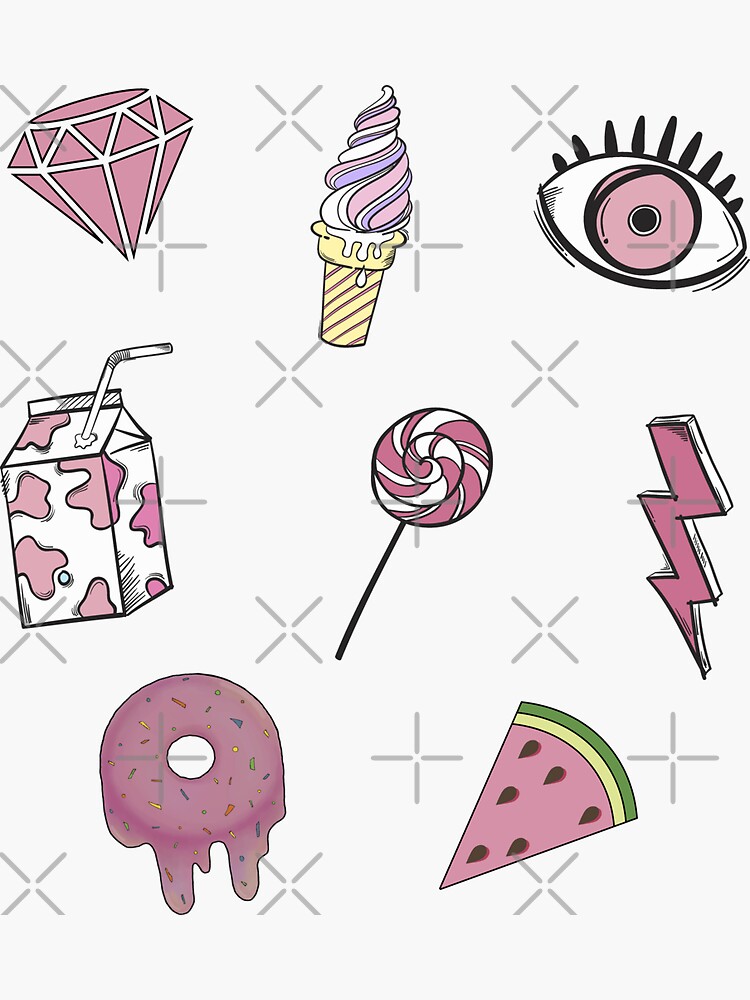 Pink Aesthetic Sticker Pack 1 Sticker For Sale By Namcolors Redbubble