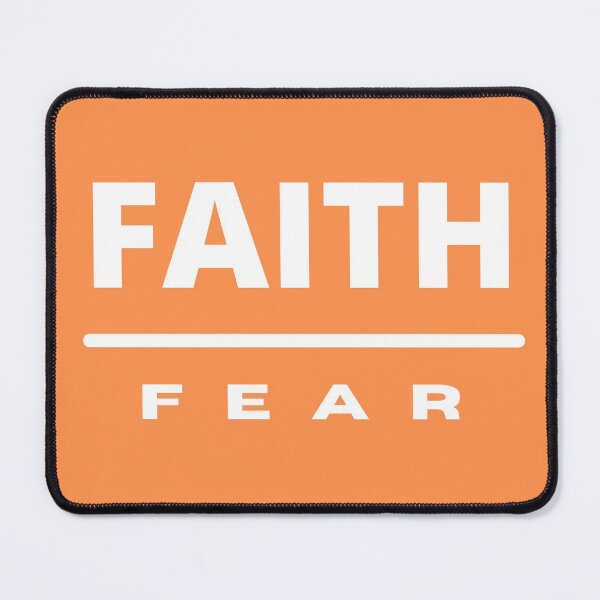 Item preview, Faith Over Fear | White on Orange designed and sold by WordsToArt.
