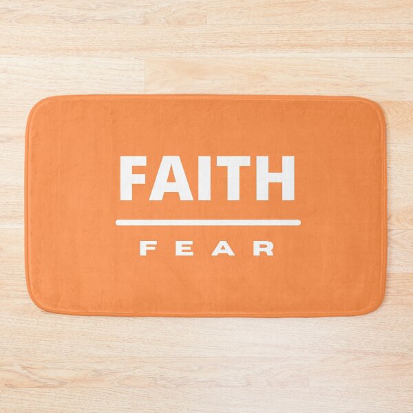 Item preview, Faith Over Fear | White on Orange designed and sold by WordsToArt.