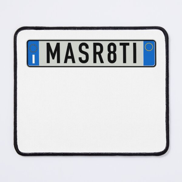 Item preview, MASR8TI Italian license plate euro style Maserati  designed and sold by VacationCity.