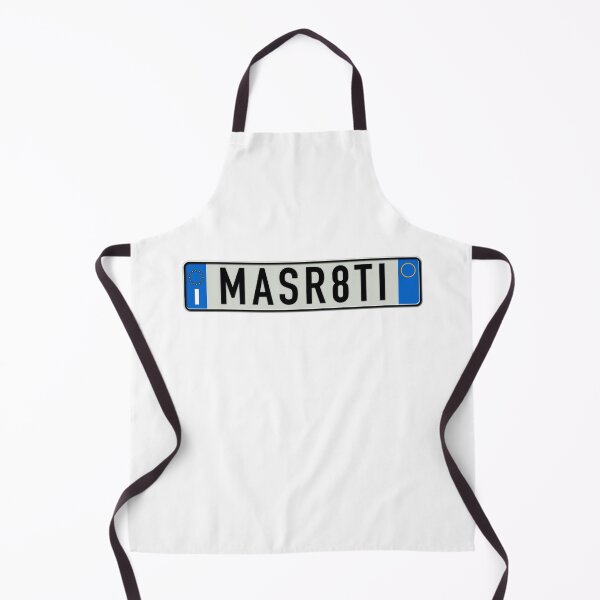 Aperçu de l'œuvre MASR8TI plaque d'immatriculation italienne style Euro Maserati créée et vendue par VacationCity.