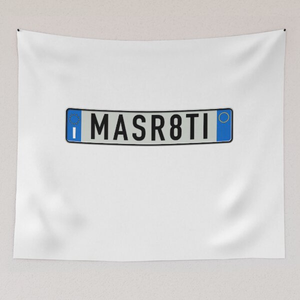 Item preview, MASR8TI Italian license plate euro style Maserati  designed and sold by VacationCity.