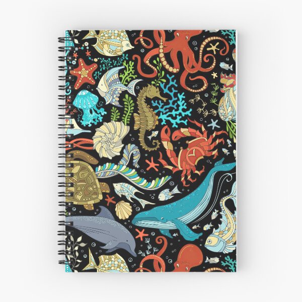 Item preview, Abstract Marine Life On Black designed and sold by JaskolArt.