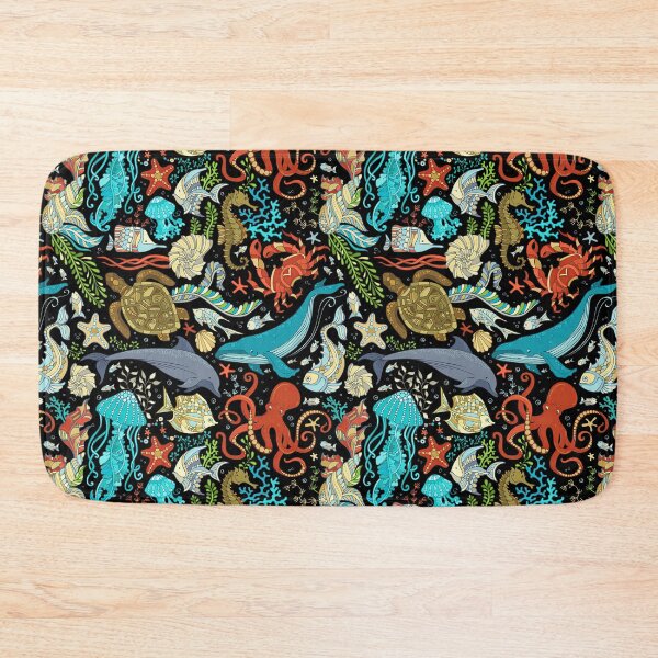 Item preview, Abstract Marine Life On Black designed and sold by JaskolArt.