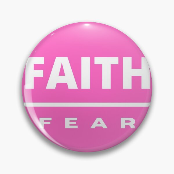 Item preview, Faith Over Fear | White on Pink designed and sold by WordsToArt.