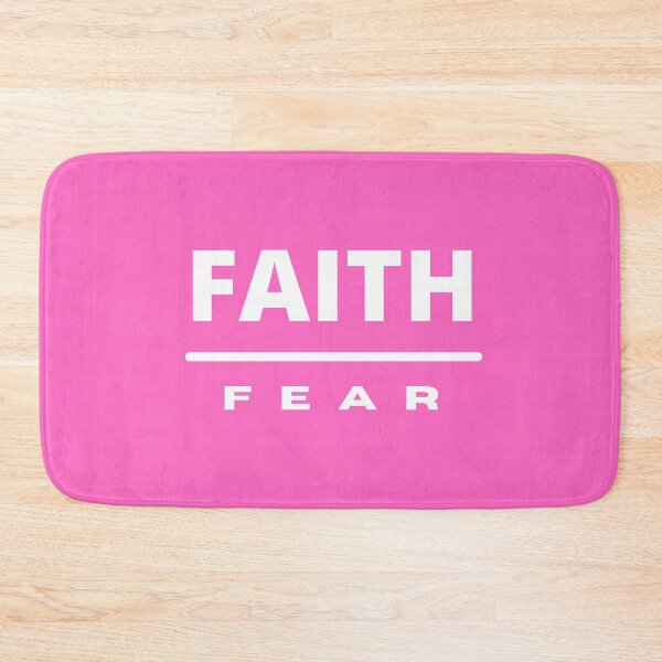 Item preview, Faith Over Fear | White on Pink designed and sold by WordsToArt.