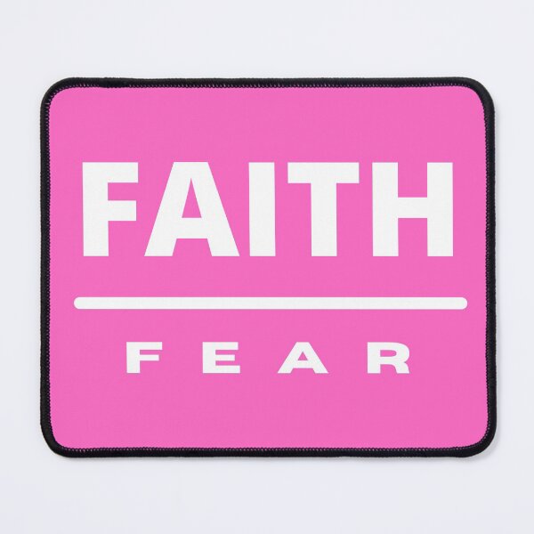 Item preview, Faith Over Fear | White on Pink designed and sold by WordsToArt.