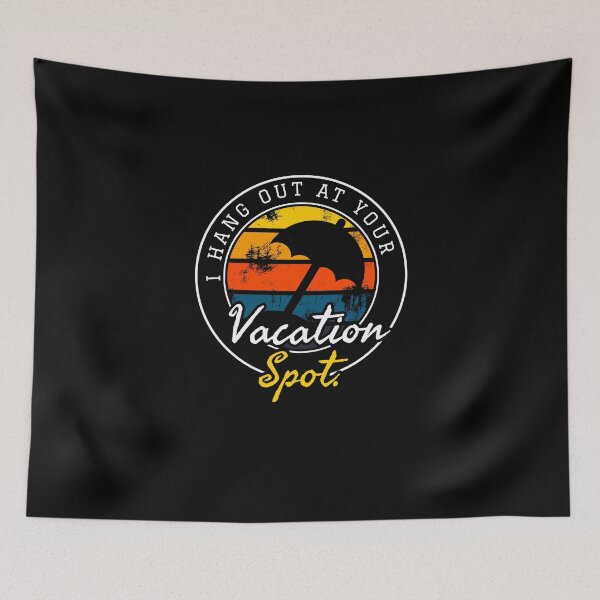 Item preview, I hang out at your vacation spot vintage sunset design designed and sold by Coasties.