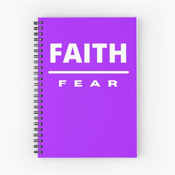 Item preview, Faith Over Fear | White on Purple designed and sold by WordsToArt.