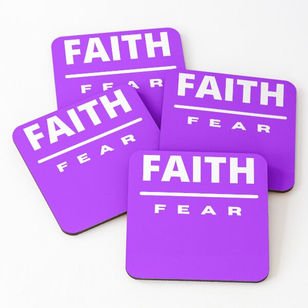 Item preview, Faith Over Fear | White on Purple designed and sold by WordsToArt.