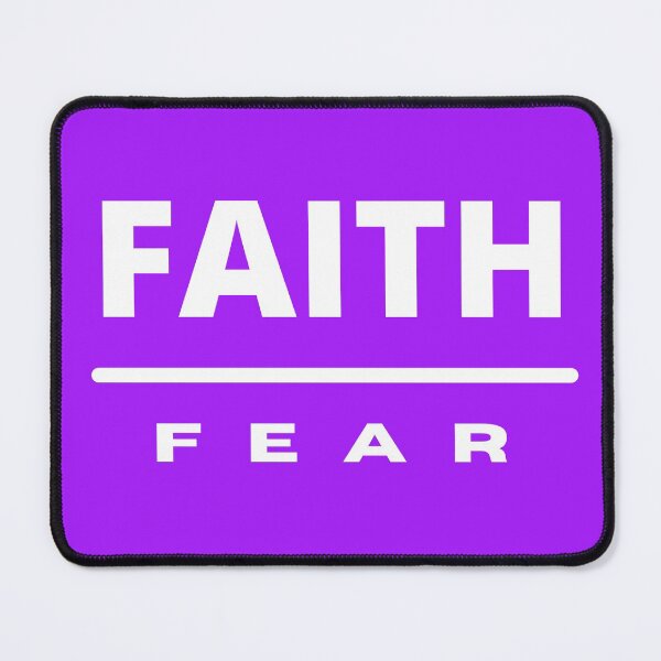 Item preview, Faith Over Fear | White on Purple designed and sold by WordsToArt.