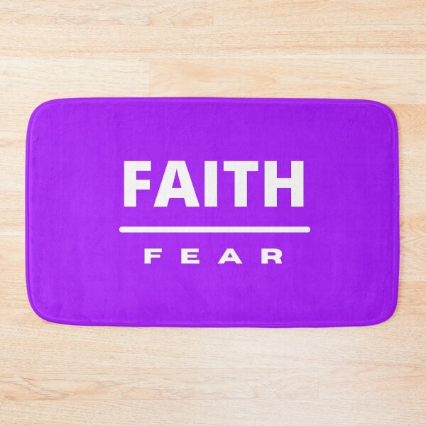 Item preview, Faith Over Fear | White on Purple designed and sold by WordsToArt.