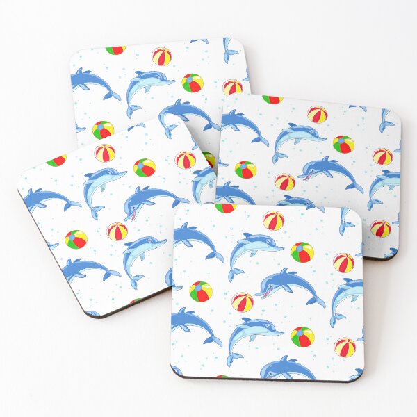 Item preview, Funny Dolphins With Colorful Balls designed and sold by JaskolArt.