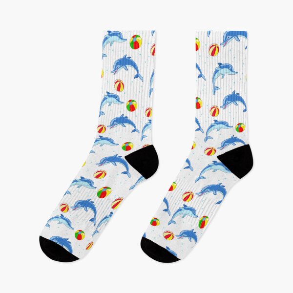 Item preview, Funny Dolphins With Colorful Balls designed and sold by JaskolArt.