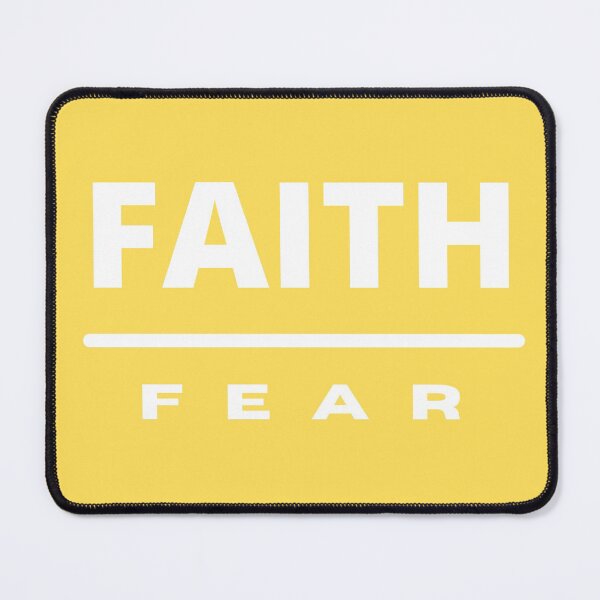 Item preview, Faith Over Fear | White on Yellow designed and sold by WordsToArt.