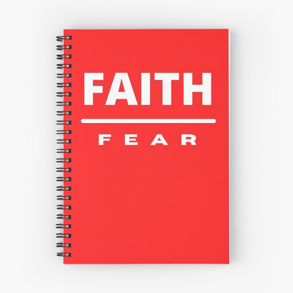 Item preview, Faith Over Fear | White on Red designed and sold by WordsToArt.