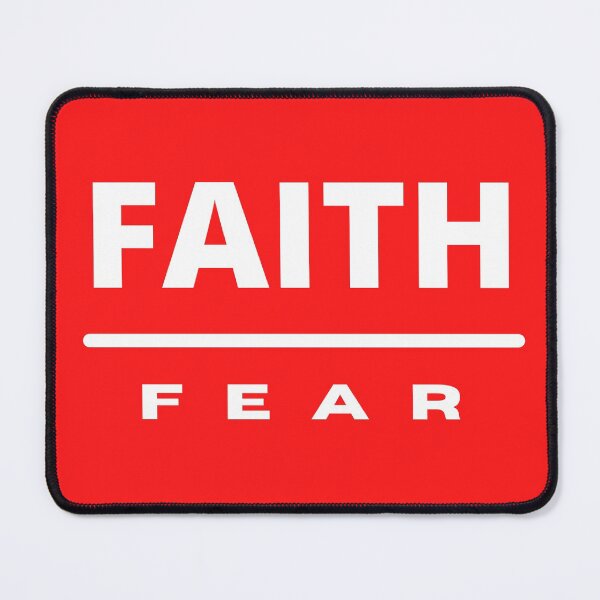 Item preview, Faith Over Fear | White on Red designed and sold by WordsToArt.