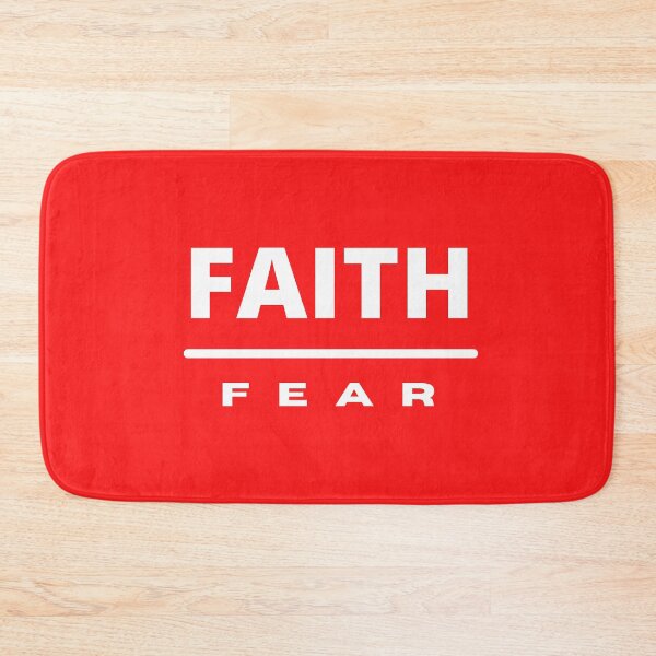 Item preview, Faith Over Fear | White on Red designed and sold by WordsToArt.