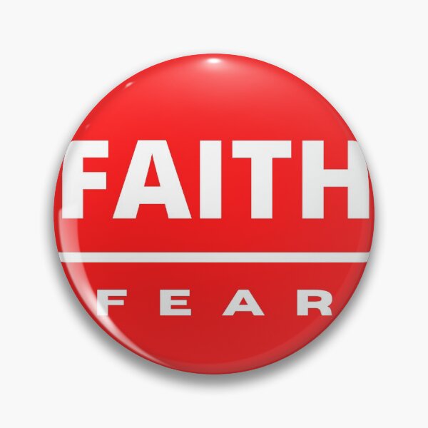 Item preview, Faith Over Fear | White on Red designed and sold by WordsToArt.