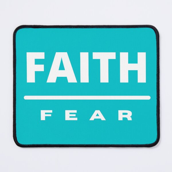 Item preview, Faith Over Fear | White on Teal designed and sold by WordsToArt.