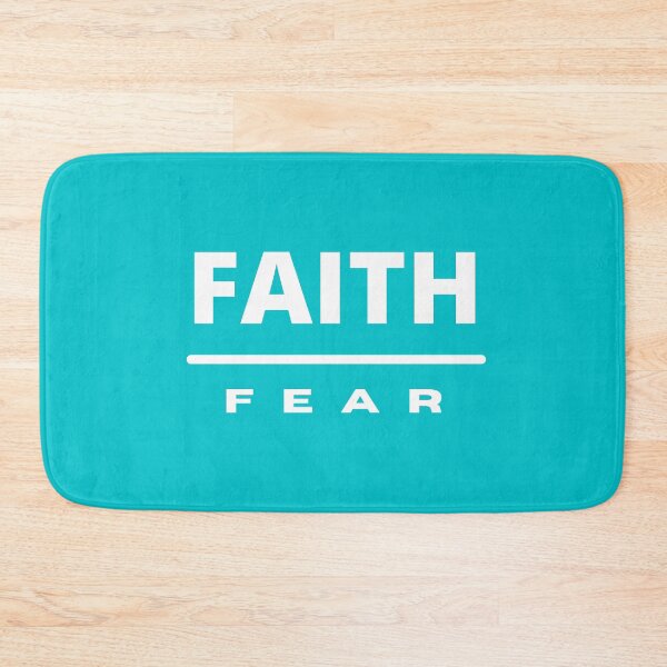 Item preview, Faith Over Fear | White on Teal designed and sold by WordsToArt.