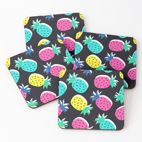 Item preview, Different Color Pineapples On Black designed and sold by JaskolArt.