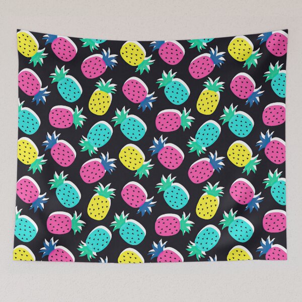 Item preview, Different Color Pineapples On Black designed and sold by JaskolArt.