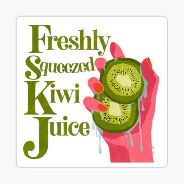 Frisch gepresste Kiwi Sticker