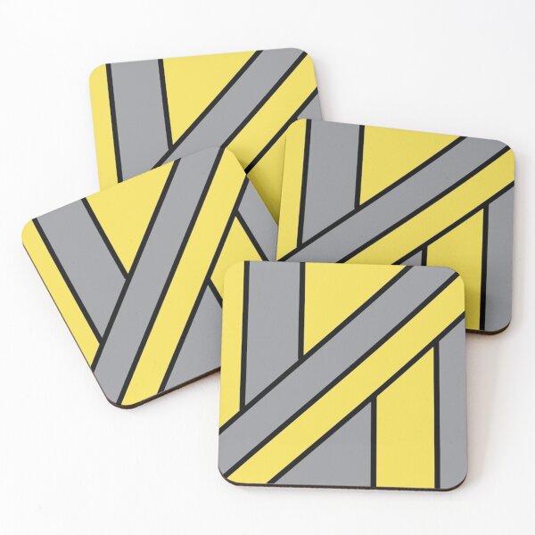 Item preview, Yellow and Gray Pattern with Vertical and Diagonal Lines designed and sold by AliCatOriginals.