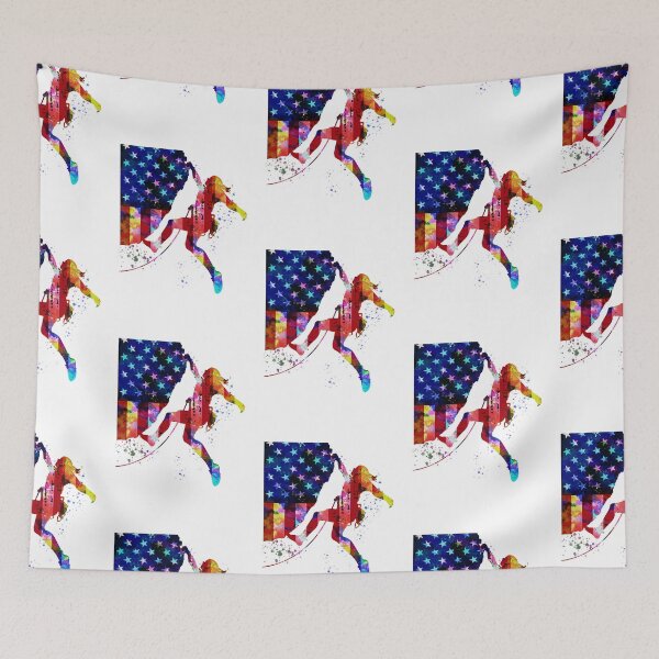 Item preview, Escalada, bandera americana, color, arte designed and sold by JaskolArt.