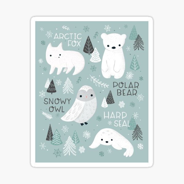 Item preview, Baby Arctic Animals Polar Bear Arctic Fox Owl Seal designed and sold by Heather Rosas.