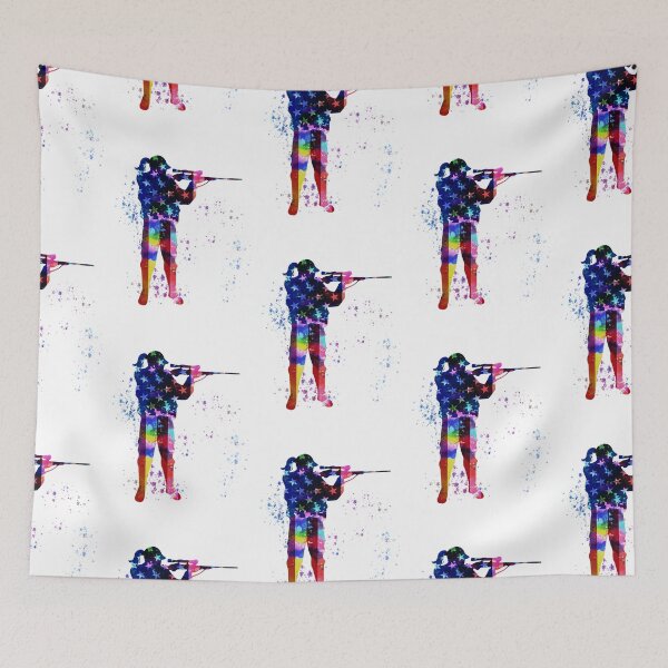 Item preview, Shooting American Flag Color Art designed and sold by JaskolArt.