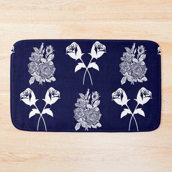 Item preview, White roses art patterns illustration designed and sold by Sameera Amir.