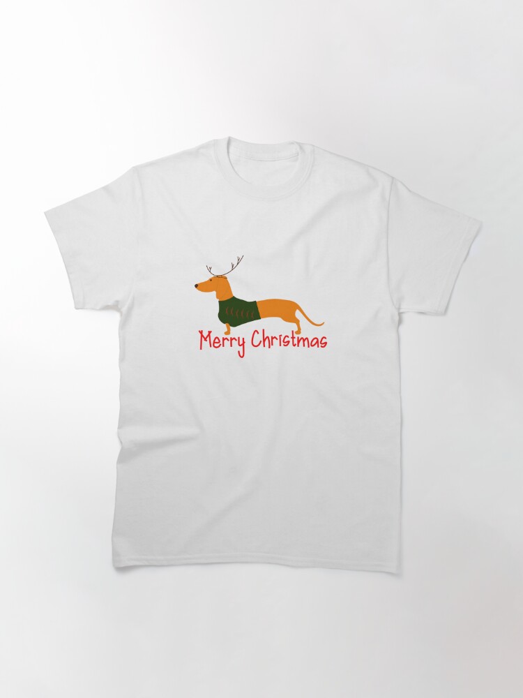 Disover Merry Christmas Dachshund Classic T-Shirt