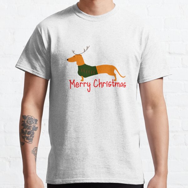 Merry Christmas Dachshund Classic T-Shirt