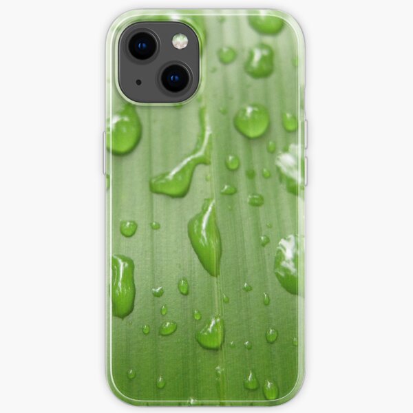 Bamboo Leaf with Water Droplets iPhone Soft Case