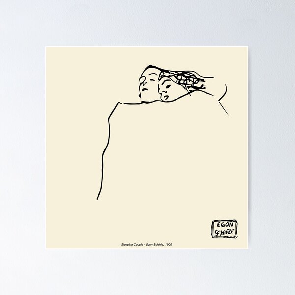 Item preview, Egon Schiele - Couple endormi, 1909 (Crème) designed and sold by Store-Modern.